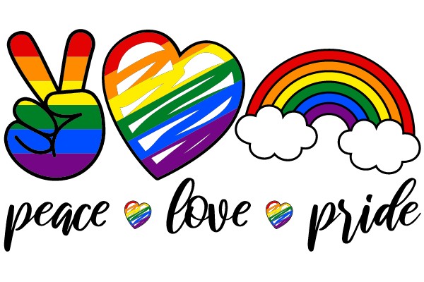 Vibrant Symbols of Unity: Peace, Love, and Pride
