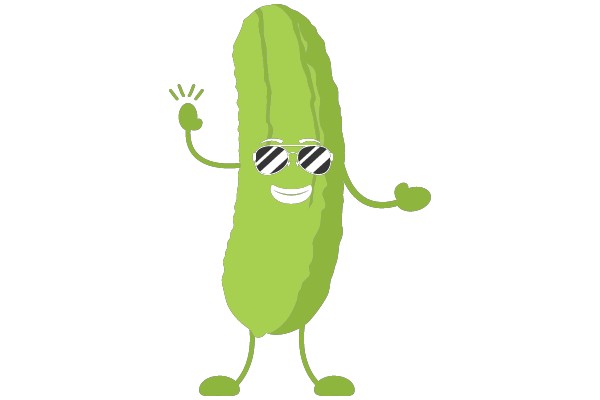 Dancing Vegan Delight: The Cartoon Pickle's Party