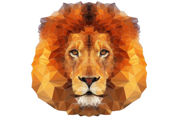 Lion Head Polygonal Illustration