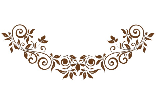 An Elegant Floral Ornament Set Against a Textured Background