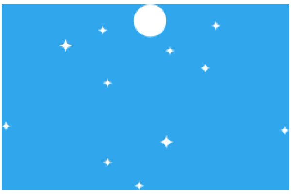 A Serene Night Sky with Stars and a Crescent Moon