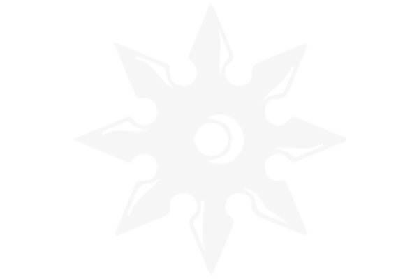 Stylized White Star with a Pointy Tip