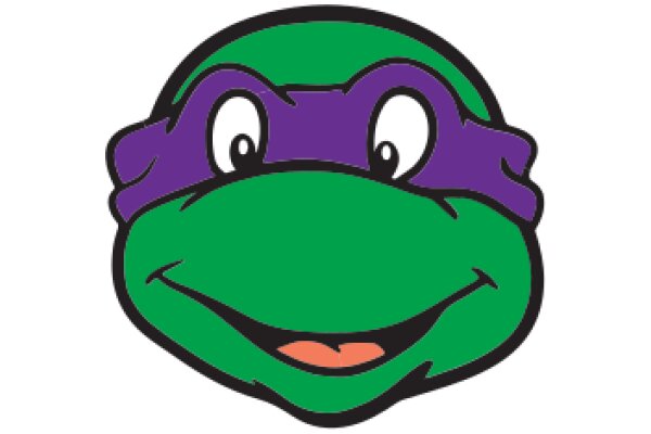 Vibrant and Friendly: The Purple and Green Teenage Mutant Ninja Turtles Logo