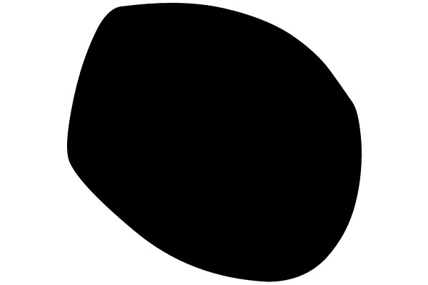 An Enigmatic Black Shape Against a White Canvas