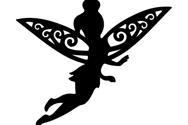 Flying Fairy Silhouette