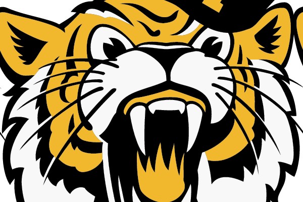 Tiger Mascot with 'M' Hat