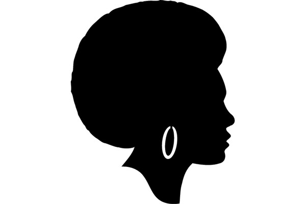 Silhouette of a Woman with an Earring