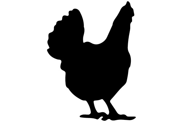 Silhouette of a Rooster