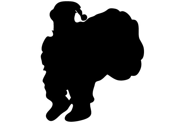 Silhouette of Santa Claus