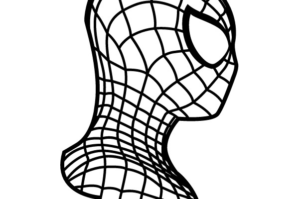 Spider-Man's Mask: A Line Drawing