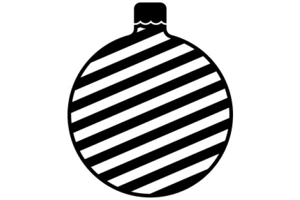 Striped Christmas Ornament with a Topper