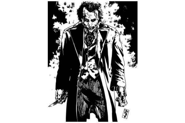 The Joker's Enigmatic Smile: A Illustration