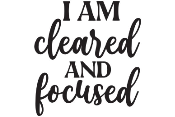 Empowerment Affirmation: I AM CLEARED AND FOCUSED
