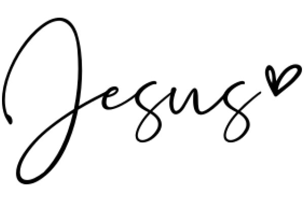 Handwritten Signature of 'Jesus' with a Heart