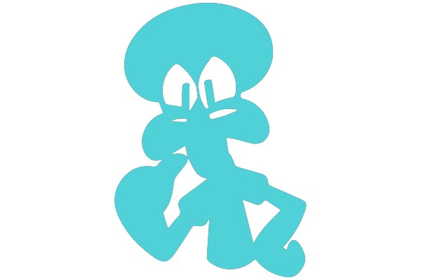 Blue Silhouette of a Character