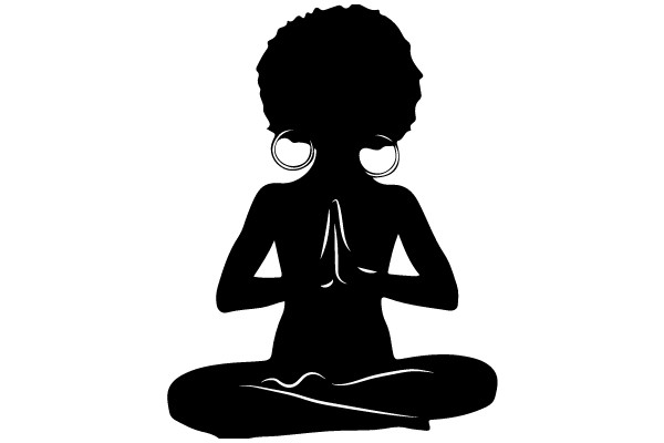 Silhouette of a Meditating Figure