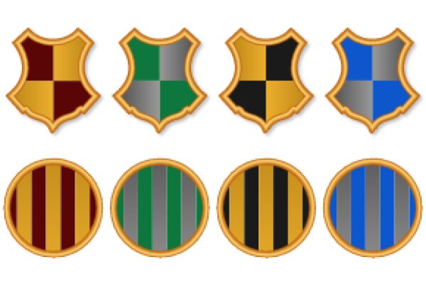 A Collection of Six Unique Shield Emblems