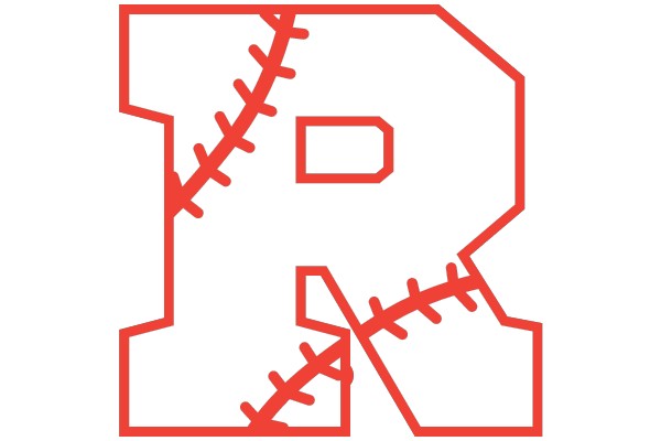 Stitched Baseball R Logo
