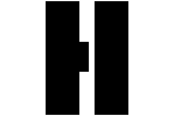 Two Black Rectangles with a Smaller Rectangular Cut-out