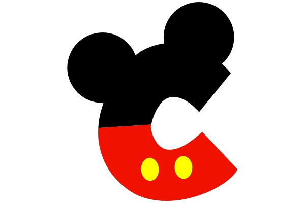 Minimalist Mickey Mouse Logo