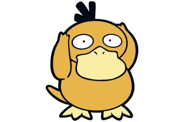 A Friendly Duck Cartoon Character