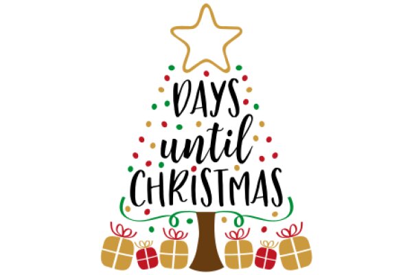 Season's Greetings: A Festive Christmas Tree with Gifts and a Star, Celebrating the Spirit of Christmas Until It's Time for Christmas.
