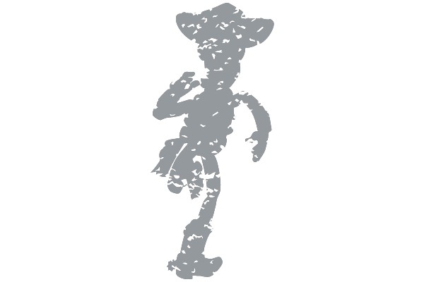 Abstract Grey Figure Silhouette