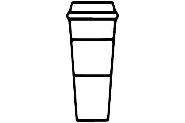 A Simplified White Coffee Cup Illustration