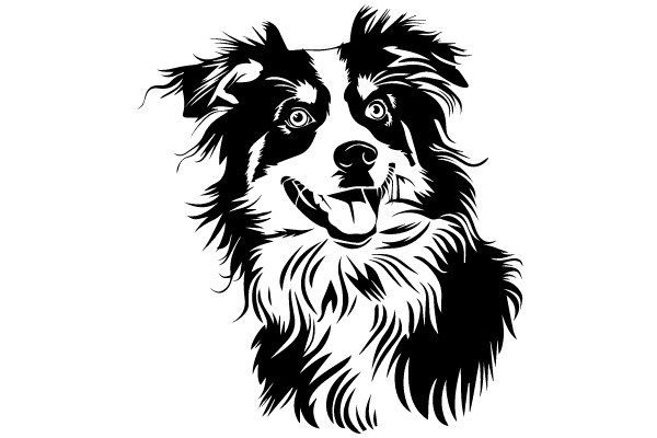 A Stylized Portrait of a Dog's Face