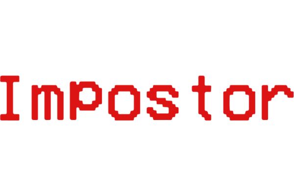 Digital Art: A Red and White Pixelated Poster for the Movie 'Impostor'
