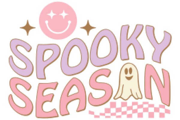 Halloween-themed Graphic with a Smiley Face and the Words 'Spooky Season' in a Stylized Font