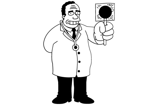 Doctor Demonstrates Sunlight with Black Disc