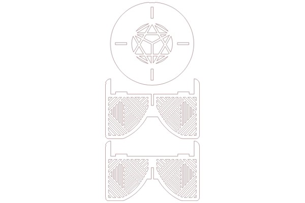 Design Concept: A Symmetrical Pattern with a Central Geometric Figure