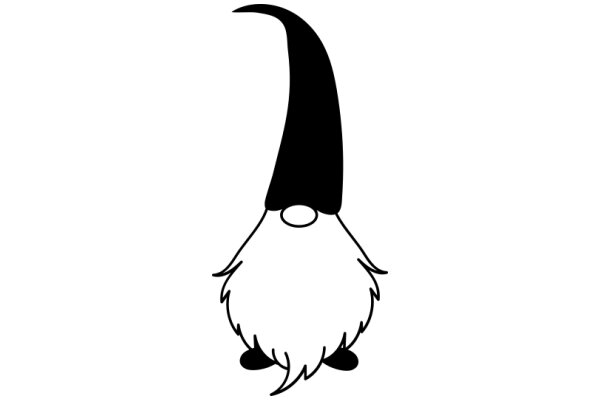 A Whimsical Illustration of a Gnome-like Character with a Wizard's Hat