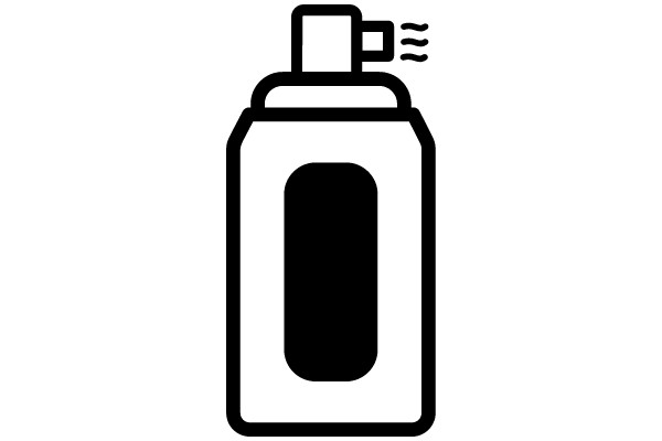Simplistic Line Drawing of a Bottle Icon