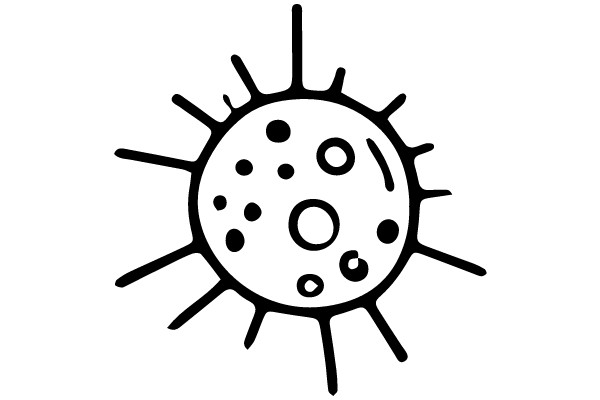 Simplistic Line Drawing of a Sun-like Pattern
