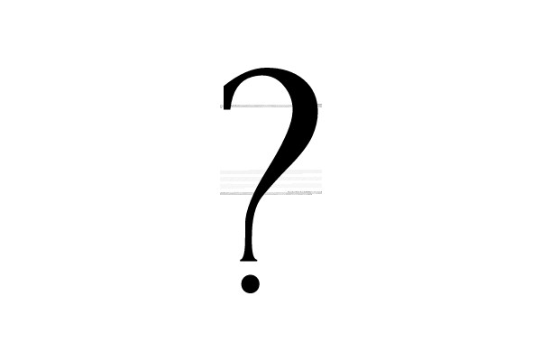 A Single Black Question Mark