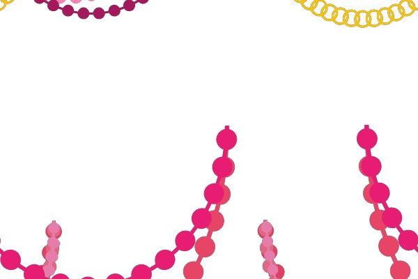 Delicate Elegance: A Collection of Pink and Gold Necklaces