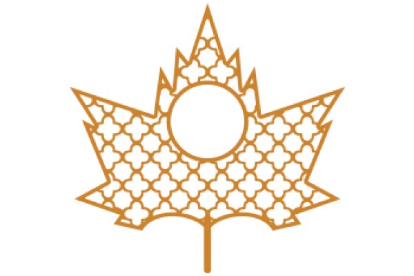 Stylized Maple Leaf Design with Floral Patterns
