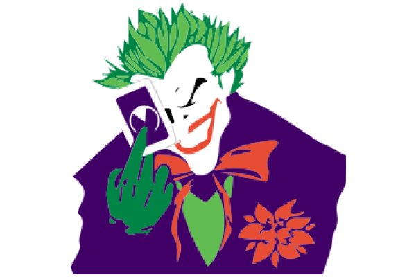 The Joker's Playful Pursuit: A Colorful Comic Book Character