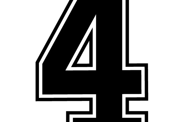 A Stylized Number Four