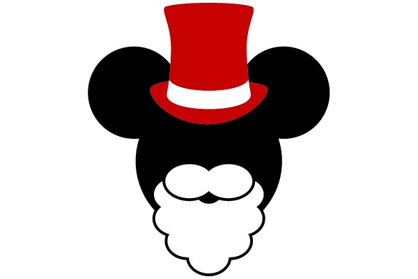 Mickey Mouse Santa Hat and Beard Clipart