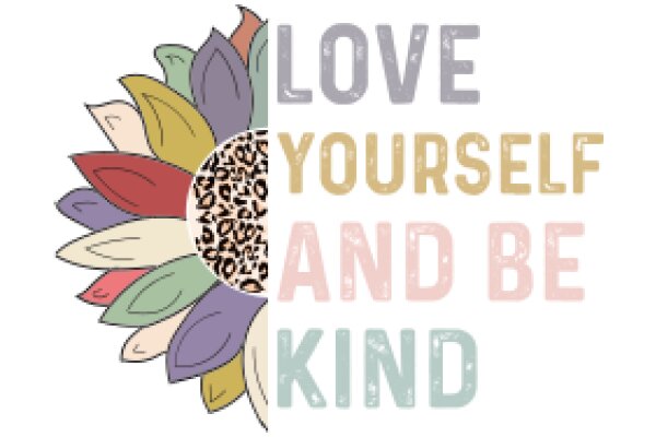 Love Yourself and Be Kind: A Colorful Affirmation Poster