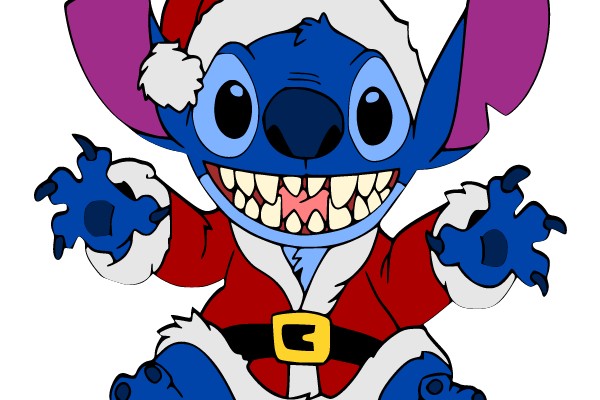 Stitch in Santa Suit