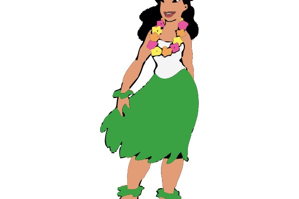 Hula Dancer in Traditional Attire