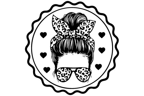 Stylish Leopard Print Headband and Sunglasses with Hearts