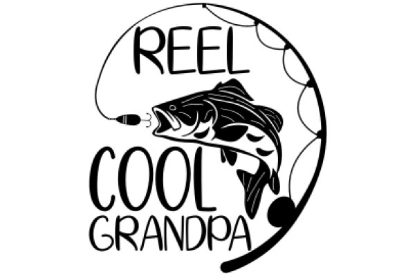 Reel Cool Grandpa: A Graphic Design of a Fishing Grandpa