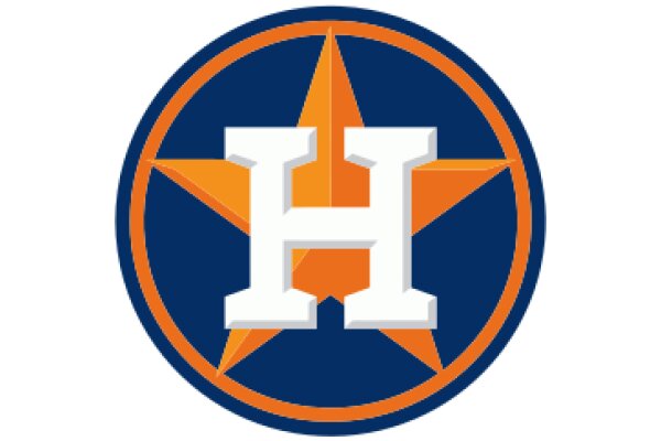 Vibrant Logo Design: A Stylized Letter 'H' in Orange and Blue