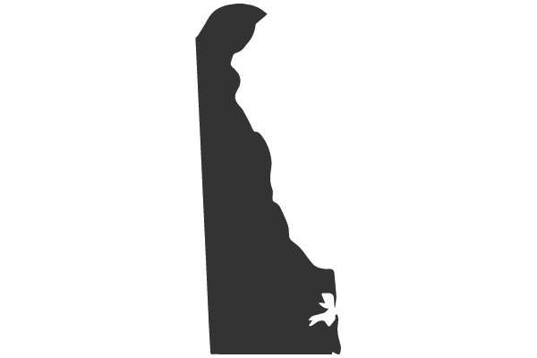 Delaware State Outline with Bird Symbol