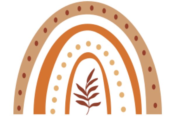 A Stylized Arch with a Flower Design, Featuring a Brown and Orange Color Scheme